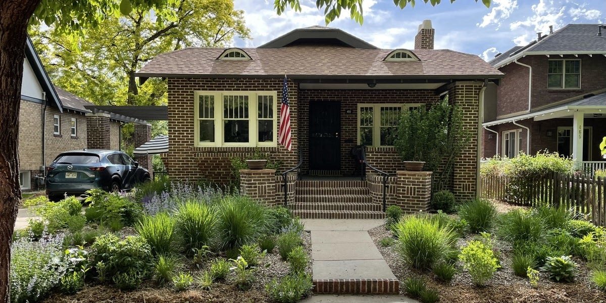 Our customer replaced their traditional turfgrass front lawn with a beautiful waterwise garden.